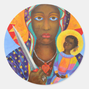 Erzulie Dantor Voodoo Haiti New Orleans Goddess Classic Round Sticker