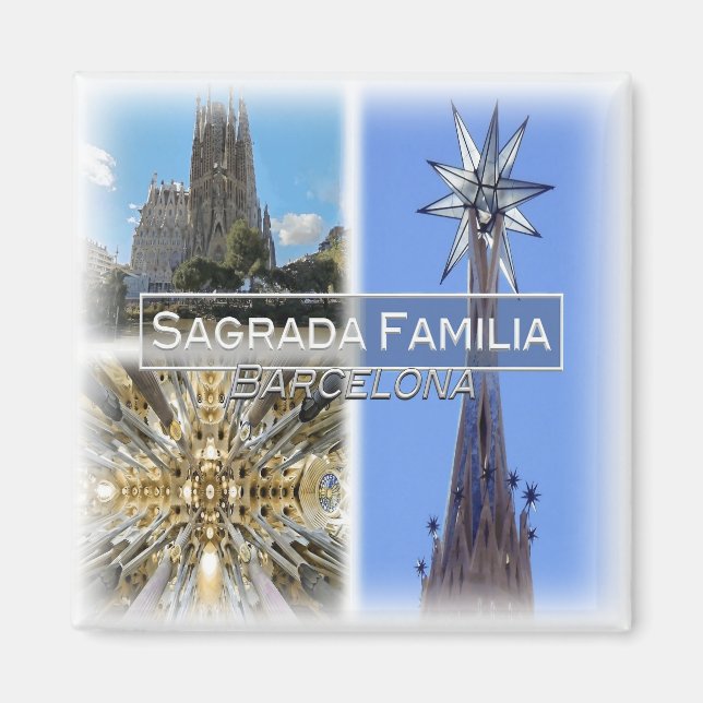 ES0127 Europe, Spain, Barcelona, Sagrada Familia,  Magnet (Front)