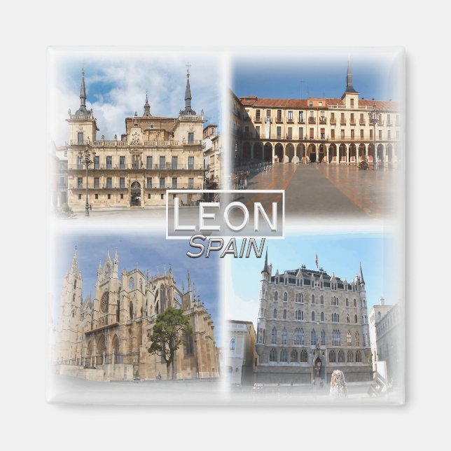 ES0141 Europe, Spain, Leon, Fridge Magnet (Front)