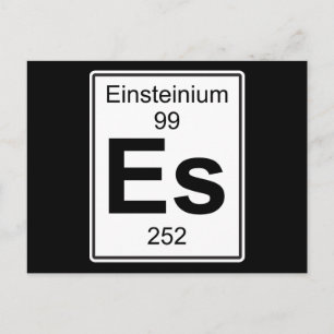 Es - Einsteinium Postcard