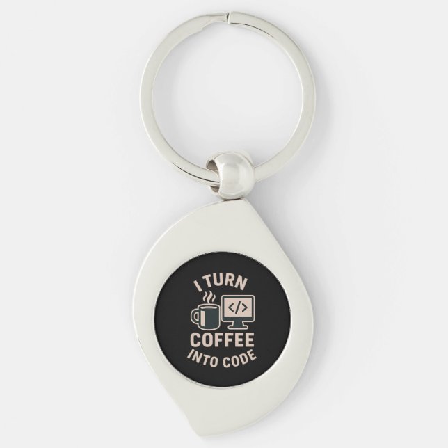 Es gracioso que convierta el café en código key ring (Front)