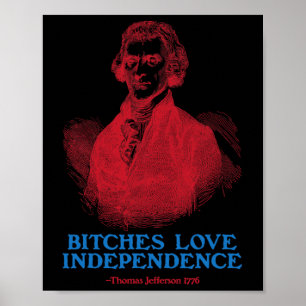 Es Love Independence Founding Fathers Funny 4th Of Poster