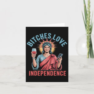 Es Love Independence Funny 4th July For Women Card
