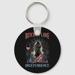 Es Love Independence Funny 4th Of July Retro Key Ring