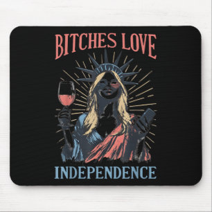 Es Love Independence Funny 4th Of July Retro Mouse Pad