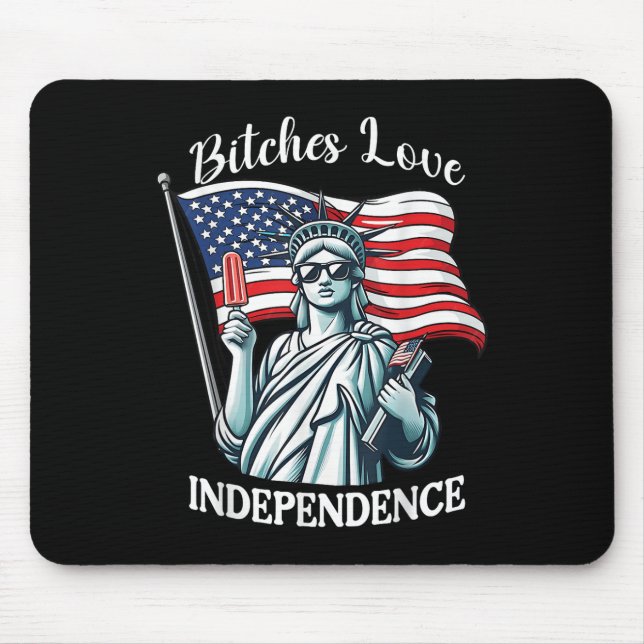 Es Love Independence Funny 4th Of July Retro  Mouse Pad (Front)