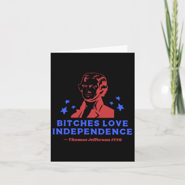 Es Love Independence Funny 4th Of July Thomas Jeff Card (Front)