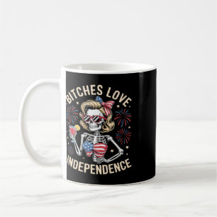 Es Love Independence Funny Skeleton 4th Of July.ou Coffee Mug