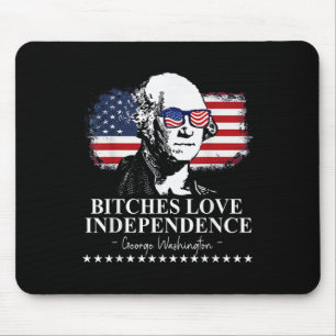 Es Love Independence George Washington 4th Of July Mouse Pad