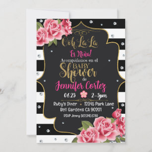 Es niña invitacion de baby Shower  Invitation
