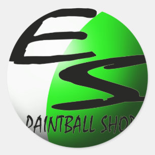ES paintball green sticker