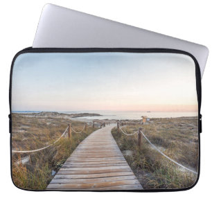 Es Pujols Beach at Dawn Laptop Sleeve