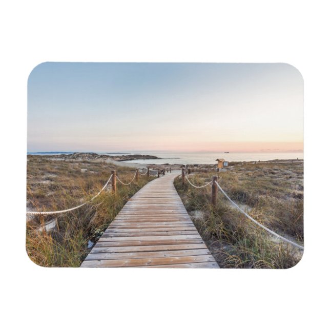 Es Pujols Beach at Dawn Magnet (Horizontal)