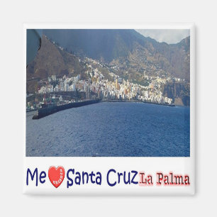 ES - Spain - La Palma - Santa Cruz I Love Collage Magnet