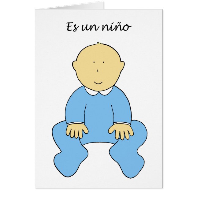 Es un niño It's a Baby Boy in Spanish (Front)