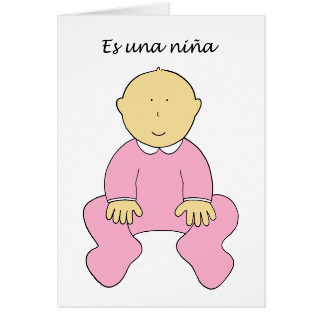 Es Una Niña It's a Baby Girl In Spanish (Front)
