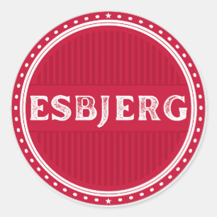 Esbjerg City Pride Emblem – Danish Identity Classic Round Sticker