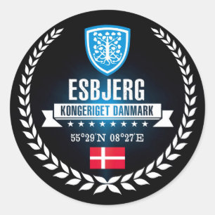 Esbjerg Classic Round Sticker