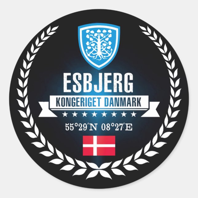 Esbjerg Classic Round Sticker (Front)