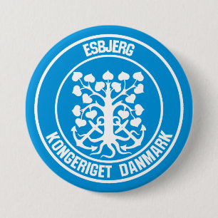 Esbjerg Round Emblem 7.5 Cm Round Badge