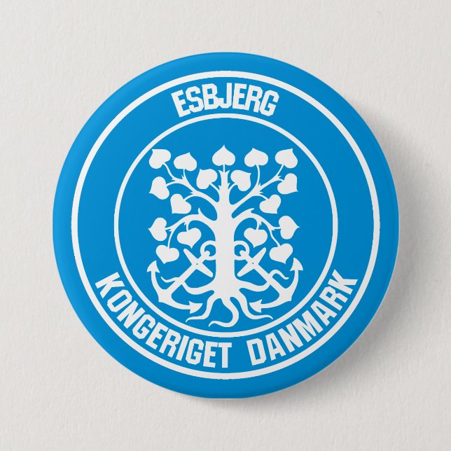 Esbjerg Round Emblem 7.5 Cm Round Badge (Front)