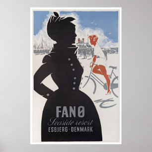 Esbjerg Travel Poster Denmark Art Fanø Print