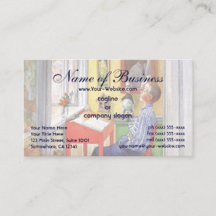 Esbjorn Doing His Homework by Carl Larsson Business Card
