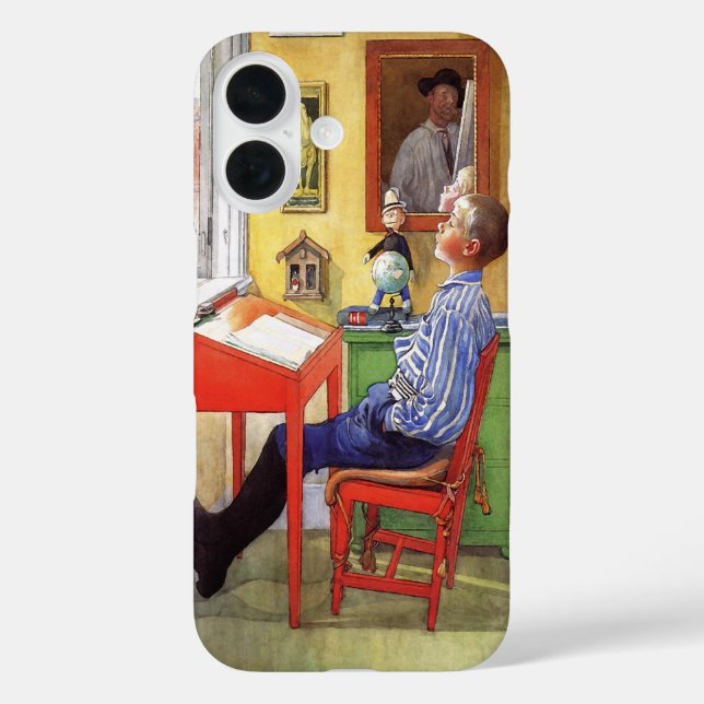 Esbjorn Doing His Homework by Carl Larsson Case-Mate iPhone Case (Back)