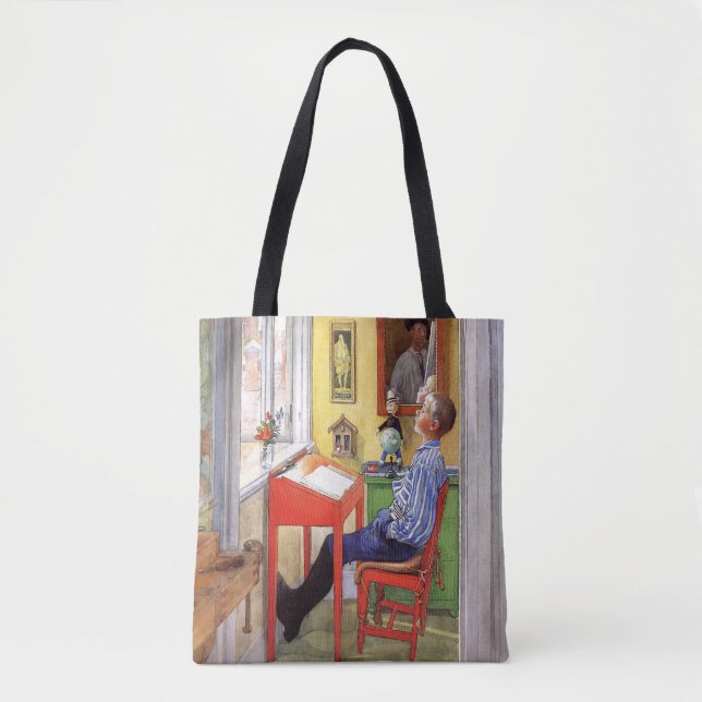 Esbjorn Doing His Homework by Carl Larsson Tote Bag (Front)