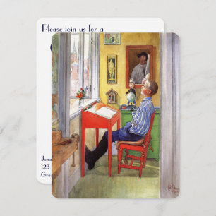 Esbjorn Doing His Homework Graduation Party Invitation