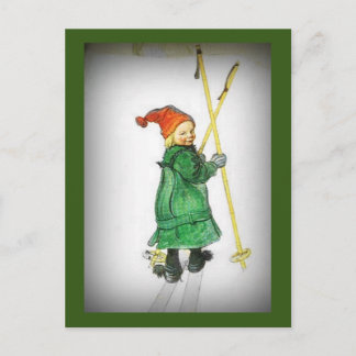 Esbjorn on Skis - Esbjorn Auf Skiern Postcard