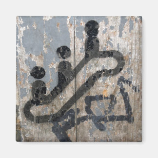 Escalator graffiti magnet