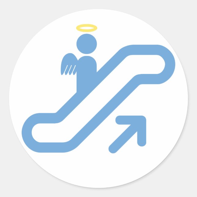 Escalator, no Stairway Classic Round Sticker (Front)