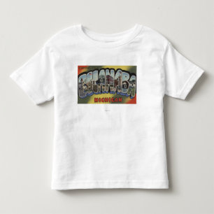 Escanaba, Michigan - Large Letter Scenes Toddler T-Shirt