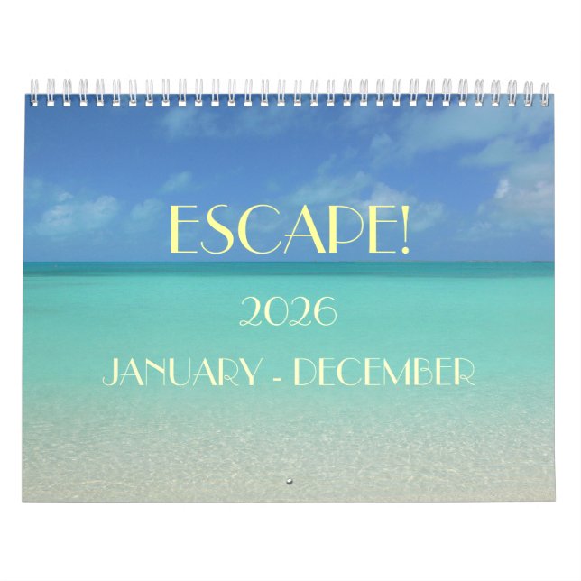 "ESCAPE" 2026 CALENDAR/ SKY/SEA/SUN CALENDAR (Cover)