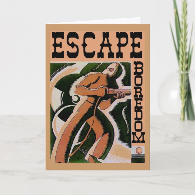 Escape Boredom Invitations edit text (Front)
