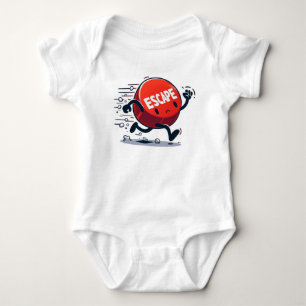 Escape button running baby bodysuit