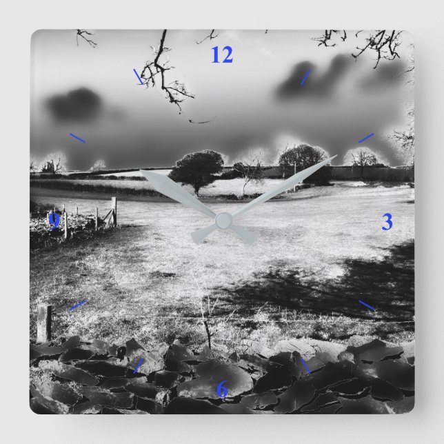 Escape By Moonlight Square Wall Clock (Front)