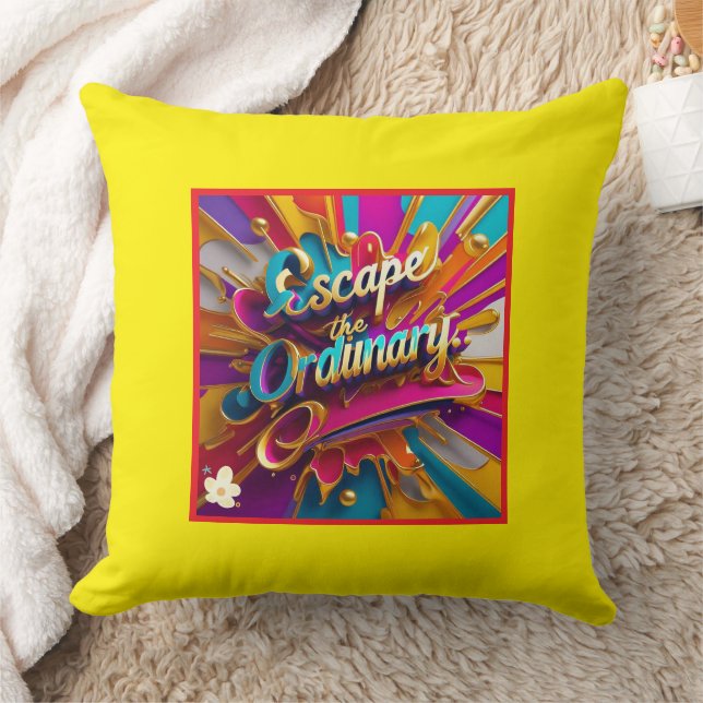 "Escape, Explore, Evolve" Cushion (Blanket)