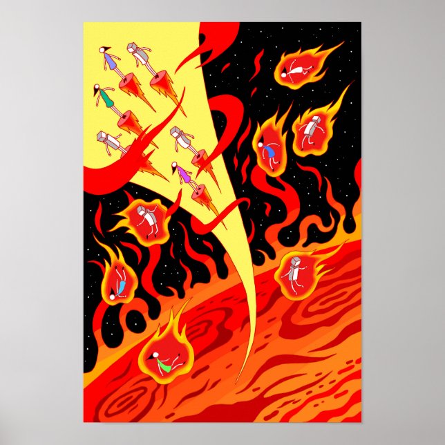 Escape from prominences. poster (Front)