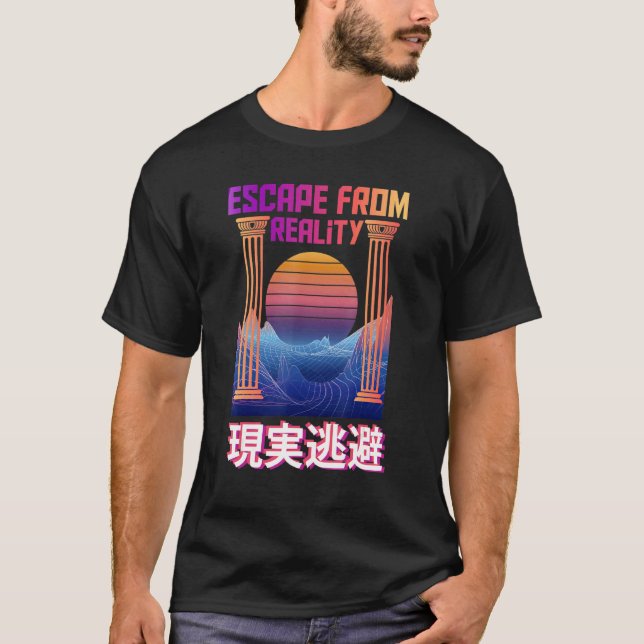 Escape From Reality Vaporwave Clothing T-Shirt (Front)