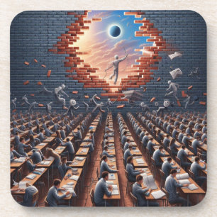 Escape from the Matrix: Surreal Exam Room Coaster