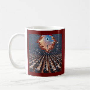 Escape from the Matrix: Surreal Exam Room Coffee Mug