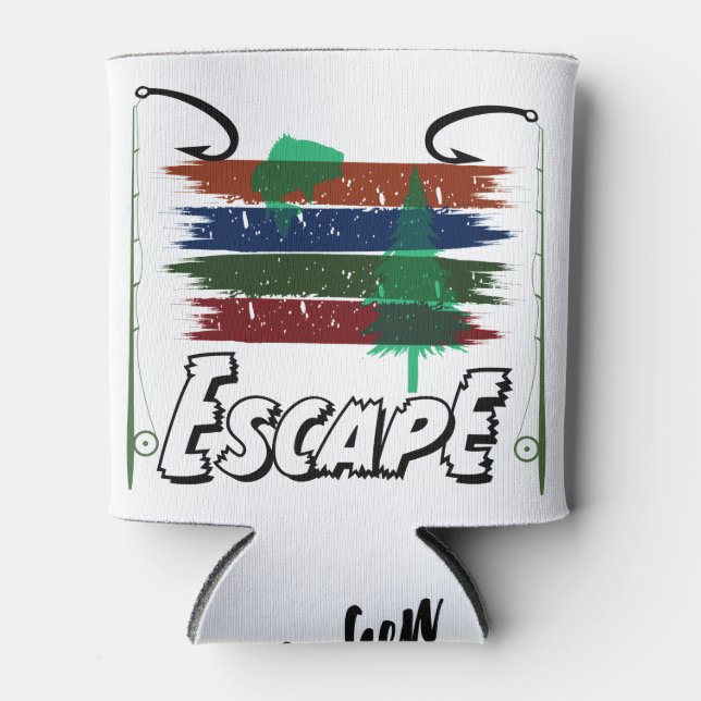Escape Mountain Fishing Lake Sign Customise Cooler (Front)