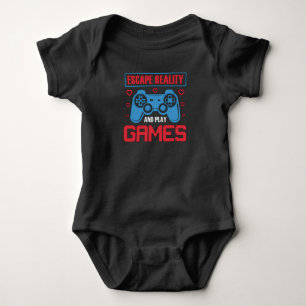 Escape Reality and Play Games   Video game Baby Bodysuit