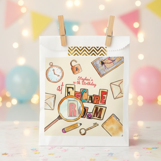 Escape room birthday favour bag (Creator Uploaded)