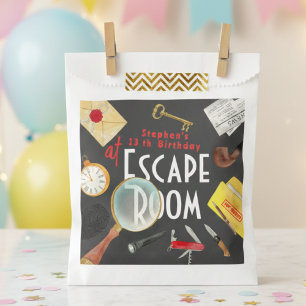 Escape room birthday favour bag