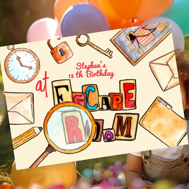 Escape room birthday invitation (Creator Uploaded)