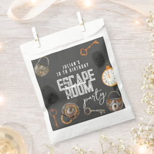Escape room birthday party favour bag