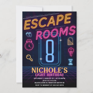 Escape Room Birthday Party Invitation Template